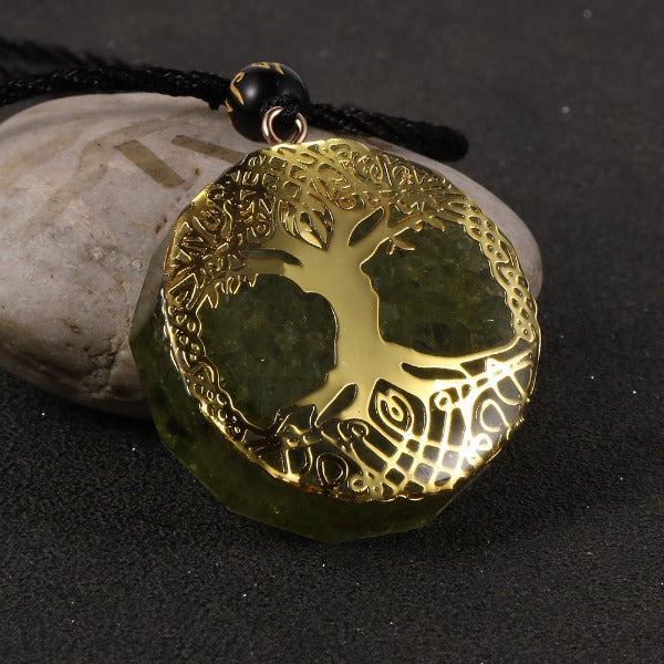 Collar con Colgante de Orgonita de Protección y Meditación para Hombre o Mujer