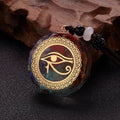 Colgante de Piedra Orgonita y Collar Hombre Mujer Protección y Meditación ojo oudjat