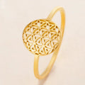 Anillo Pequeño Flor de la Vida Mujer oro