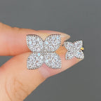 Set de 2 Anillos de Flor con Circonita en Plata